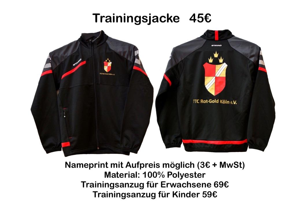 Bild der TTC-Trainingsjacke